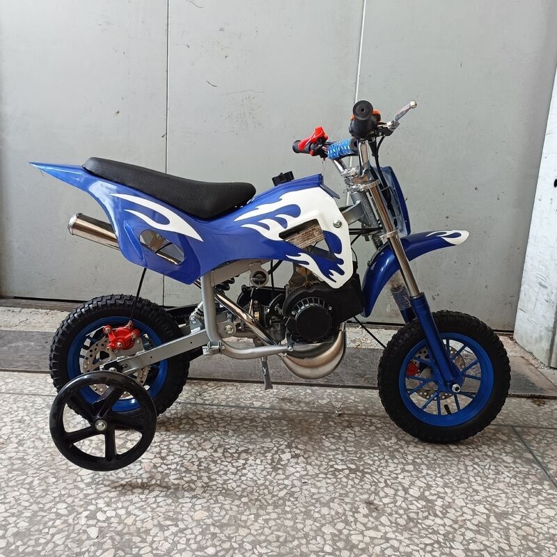 Upgrade Blue Mini Motor Kids Dirt Bike Pocket Motorcycle Monkey ATV Toys 49CC 2 Stroke With 2 Wheels - image 8