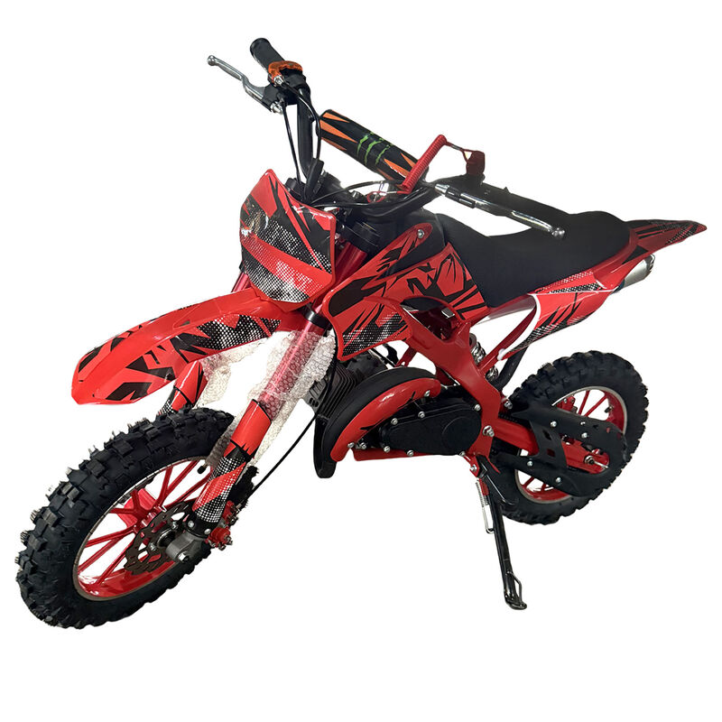 Red Mini Motor Dirt Bike Kids Pocket 2 Stroke Motorbike ATV Twin Exhaust Tip Toys 49cc 2025 - image 2