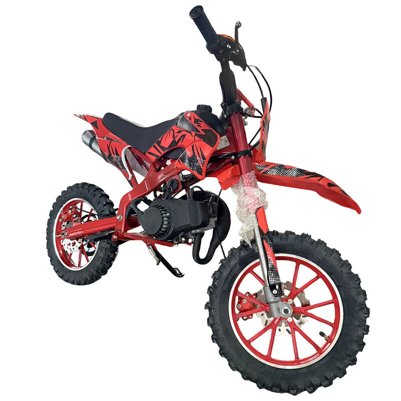 Red Mini Motor Dirt Bike Kids Pocket 2 Stroke Motorbike ATV Twin Exhaust Tip Toys 49cc 2025 - image 4