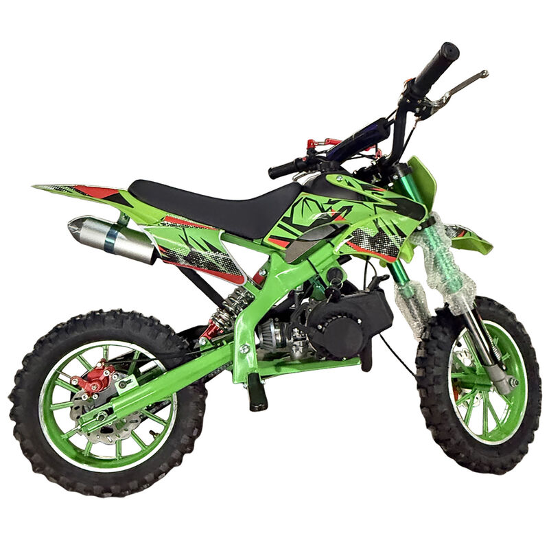 Green Mini Motor Dirt Bike Kids Pocket 2 Stroke Motorbike ATV Twin Exhaust Tip Toys 49cc 2025 - image 3