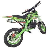 Green Mini Motor Dirt Bike Kids Pocket 2 Stroke Motorbike ATV Twin Exhaust Tip Toys 49cc 2025 - image 6