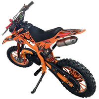 Orange Mini Motor Dirt Bike Kids Pocket 2 Stroke Motorbike ATV Twin Exhaust Tip Toys 49cc 2025 - image 4