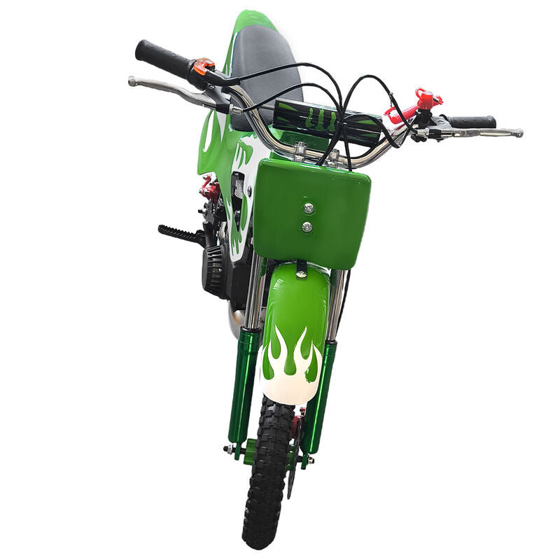 Green Mini Motor Dirt Bike Kids Pocket 2 Stroke Motorbike ATV Twin Exhaust Tip Toys 49cc With 2 Wheels - image 5
