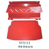 Red Bash Plate Set Fit For Mitsubishi Pajero NS NT NW NX Underbody Guard 2006-2022
