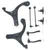 8Pcs Lower Ball Joint Control Arm Sway Bar Link Tie Rod End Kit Fit For Kia Rio JB Sedan & Hatch 08/2005-04/2011