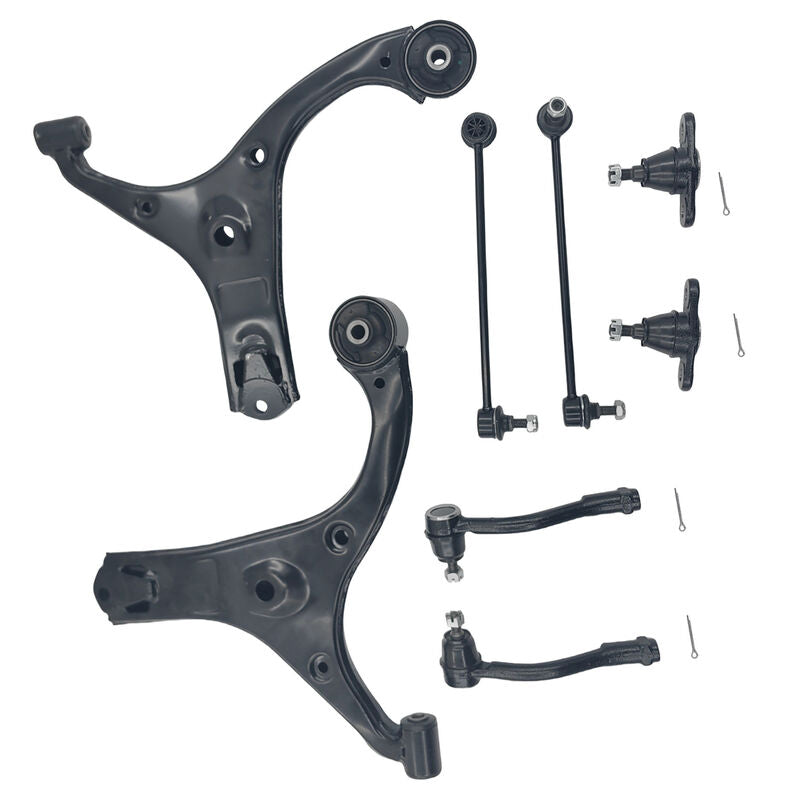 8Pcs Lower Ball Joint Control Arm Sway Bar Link Tie Rod End Kit Fit For Kia Rio JB Sedan & Hatch 08/2005-04/2011 - image 1