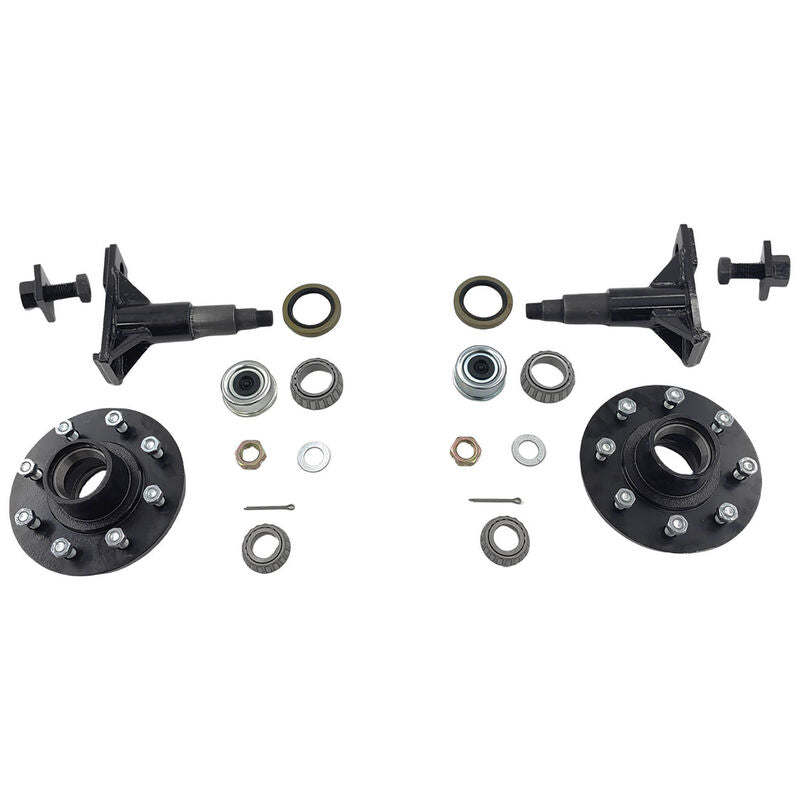 8 x 6.5 Lug 8000LB Superior Shipping Container Wheels Bolt-on Spindle Kit - image 1