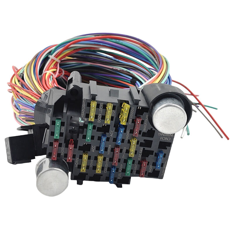 21 Circuit Wiring Harness Kit Extra Long Wires With 17 Fuses & Panel - image 4