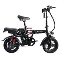 Black Adult 1000W Electric Bike Foldable E Bicycle Mountain E Bikes 14" 3 Speed 50km/h - image 7