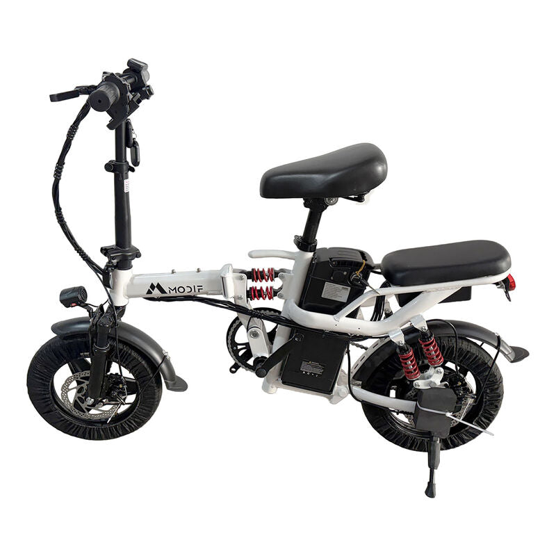 White Adult 1000W Electric Bike Foldable E Bicycle Mountain E Bikes 14" 3 Speed 50km/h - image 3