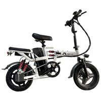 White Adult 1000W Electric Bike Foldable E Bicycle Mountain E Bikes 14" 3 Speed 50km/h - image 4
