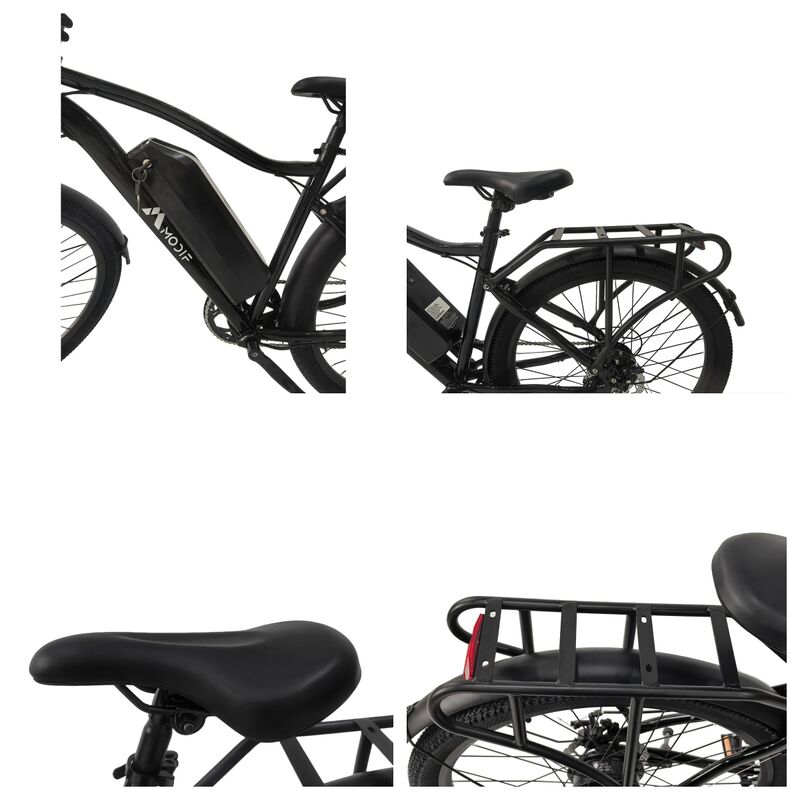 Black Adult Electric Bike 26'' 1500W Brushless Motor EBike Off Road 7 Speed Mountain Ebike - image 5