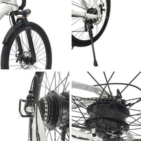 White 1500W Electric Bike 26'' E-MTB 48V Ebike Adult off Road City Bicycle Commuter - image 5