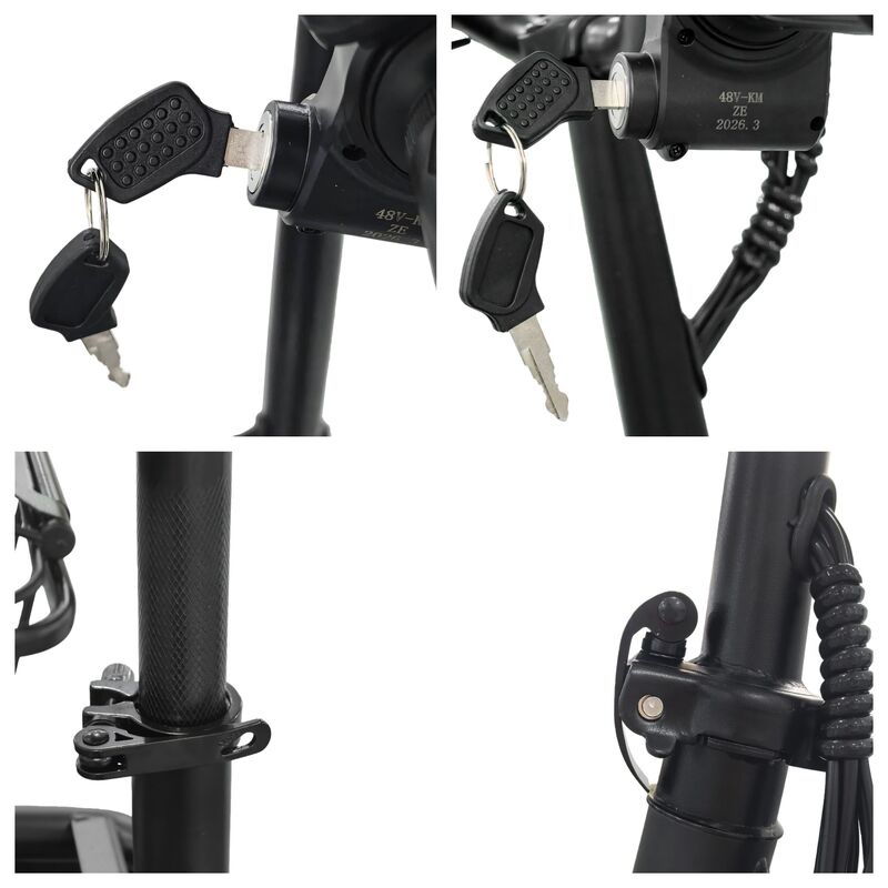 Black Electric Scooter With Seat Foldable Motorised Adults EScooter Commuter - image 5