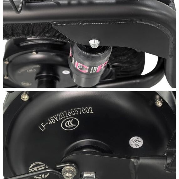 Black Electric Scooter With Seat Foldable Motorised Adults EScooter Commuter - image 7