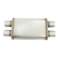 2.5" Twin in/out Stainless Steel Cross Over X-Pipe Muffler Exhaust - image 2