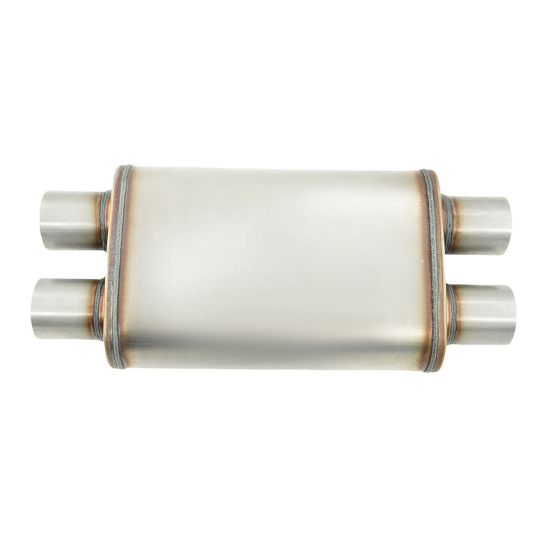 2.5" Twin in/out Stainless Steel Cross Over X-Pipe Muffler Exhaust - image 2
