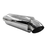 Polished Tip Exhaust Muffler Cannon 480mm Length 3" Inlet 4" Outlet - image 2