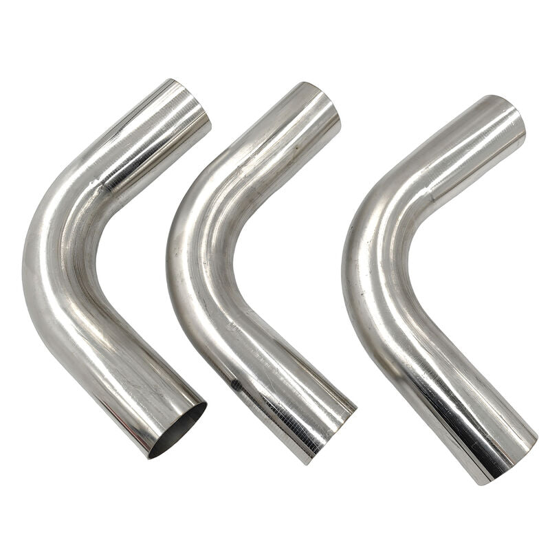 6 Pcs 3" Inch 76mm Exhaust Pipe Mandrel Bend Mild Steel 45 Degree & 90 Degree Bends - image 5