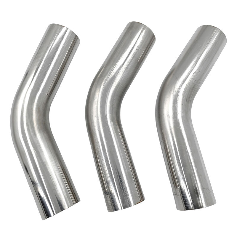 6 Pcs 3" Inch 76mm Exhaust Pipe Mandrel Bend Mild Steel 45 Degree & 90 Degree Bends - image 6