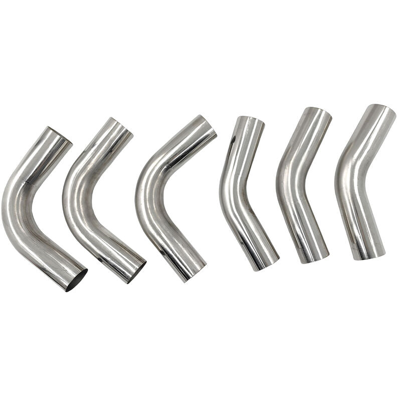 6 Pcs 3" Inch 76mm Exhaust Pipe Mandrel Bend Mild Steel 45 Degree & 90 Degree Bends - image 7