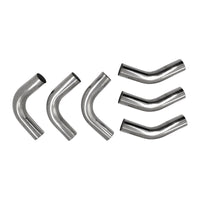 6Pcs Exhaust Pipe Mandrel Bend 2.5" Inch 63.5mm 45 & 90 Degree Semi Bright Mild Steel - image 2