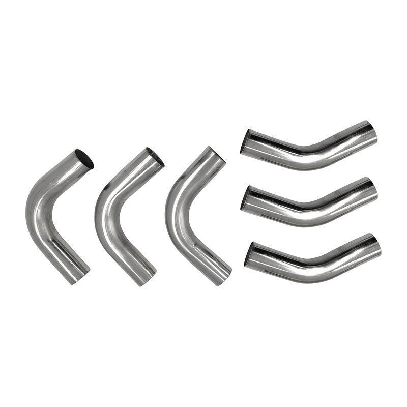 6Pcs Exhaust Pipe Mandrel Bend 2.5" Inch 63.5mm 45 & 90 Degree Semi Bright Mild Steel - image 2