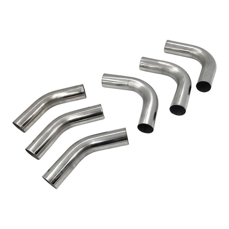 6Pcs Exhaust Pipe Mandrel Bend 2.5" Inch 63.5mm 45 & 90 Degree Semi Bright Mild Steel - image 4