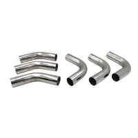 6Pcs Exhaust Pipe Mandrel Bend 2.5" Inch 63.5mm 45 & 90 Degree Semi Bright Mild Steel - image 5