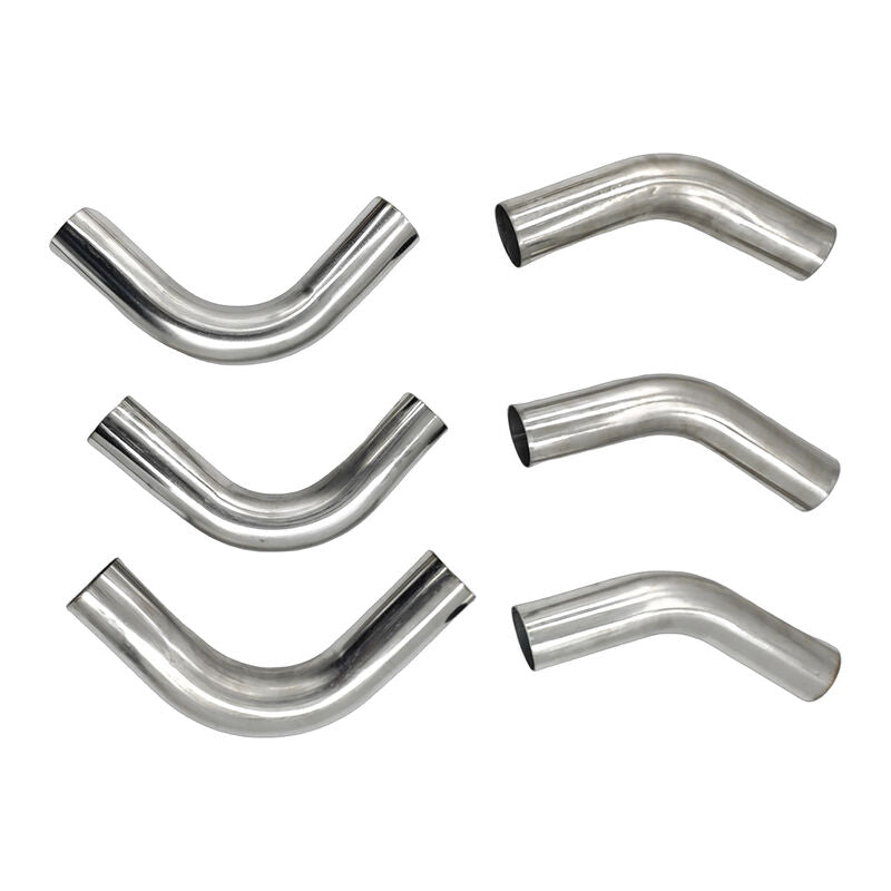 6Pcs Exhaust Pipe Mandrel Bend 2.5" Inch 63.5mm 45 & 90 Degree Semi Bright Mild Steel - image 6