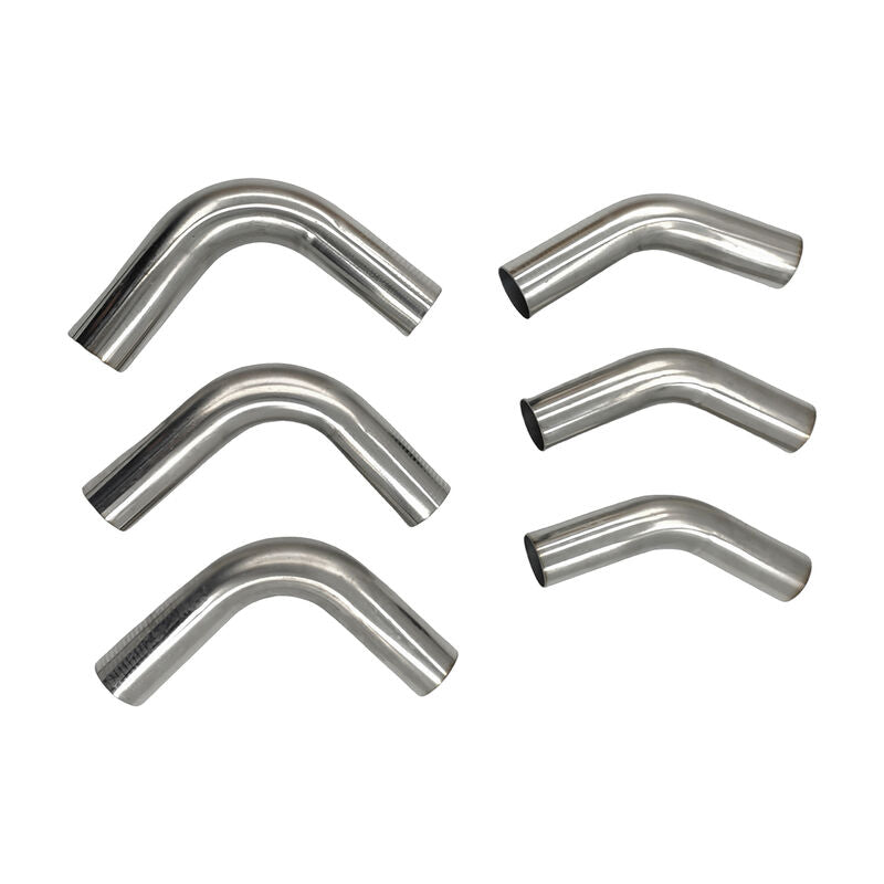 6Pcs Exhaust Pipe Mandrel Bend 2" Inch 50.8mm 45 & 90 Degree Semi Bright Mild Steel - image 1