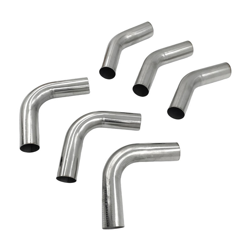 6Pcs Exhaust Pipe Mandrel Bend 2" Inch 50.8mm 45 & 90 Degree Semi Bright Mild Steel - image 2