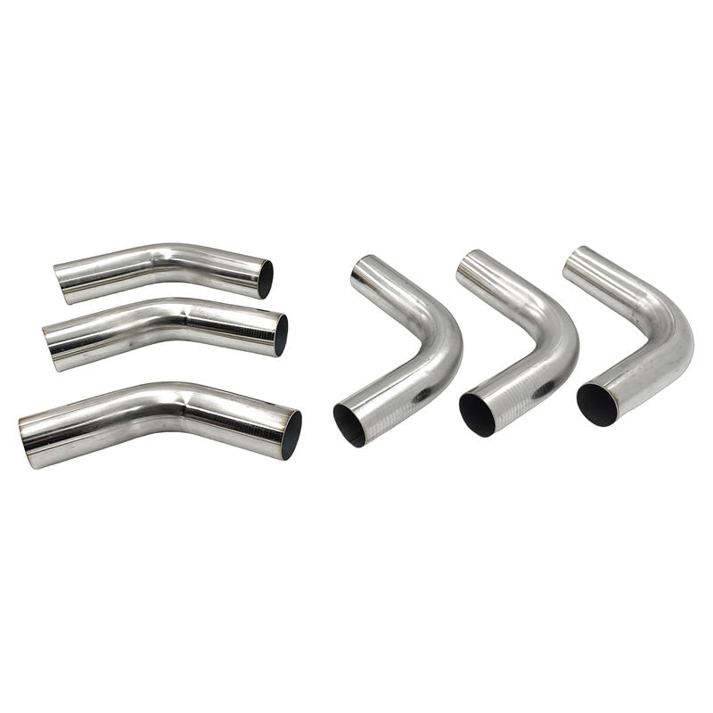 6Pcs Exhaust Pipe Mandrel Bend 2" Inch 50.8mm 45 & 90 Degree Semi Bright Mild Steel - image 5