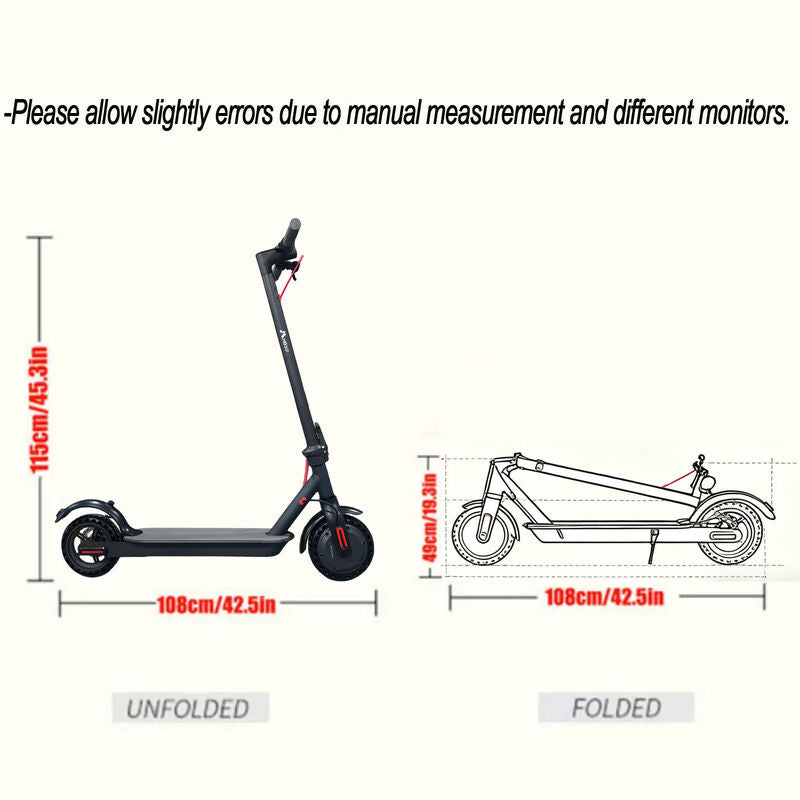 Electric Scooter Adult Foldable Travel E Bike Black Portable 900W 40KM/H 50KM - image 7
