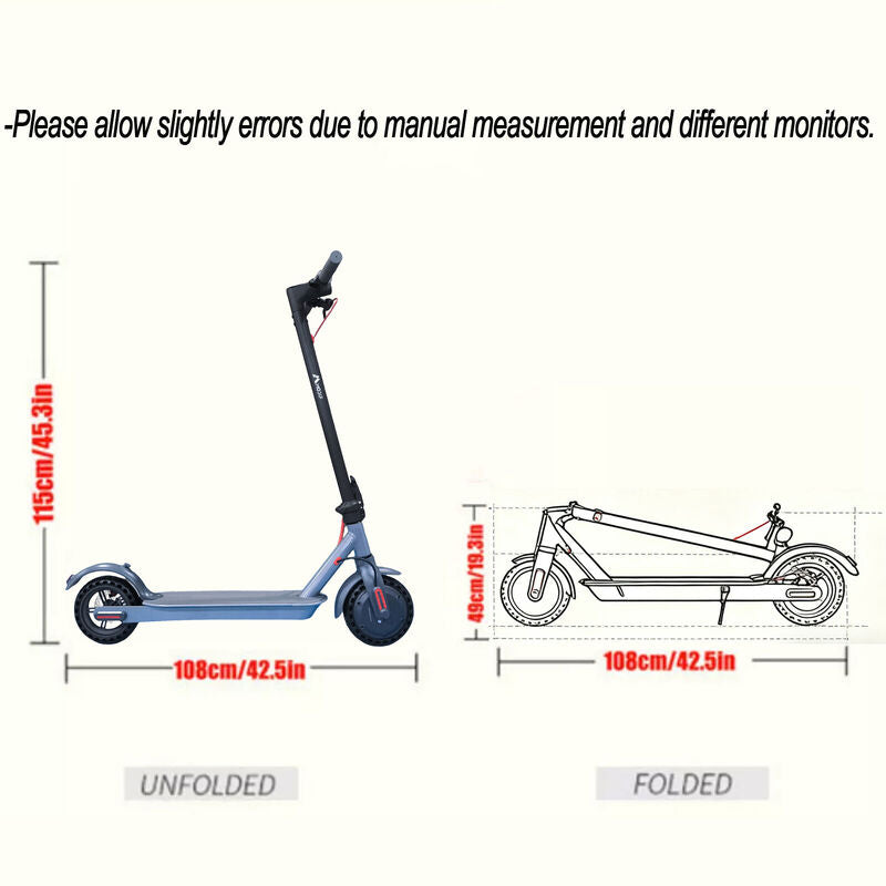 Electric Scooter Adult Foldable Travel E Bike Grey Portable 900W 40KM/H 50KM - image 4