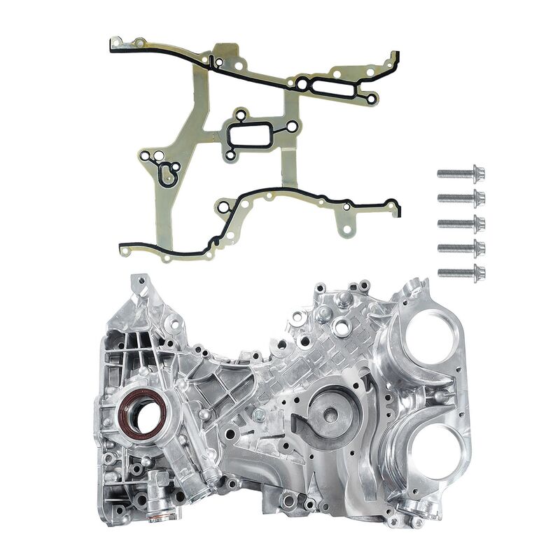 Front Timing Chain Cover Oil Pump With Gasket Fit For Chevrolet Cruze Sonic Trax 1.4 2011-2022 25195406 - image 3