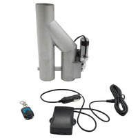 2.5 Inch Electric Exhaust Downpipe Double Valve Kit Y Steel Double Cut Off Pipe - image 2
