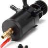 Universal 150ml Car Oil Catch Can Kit Reservoir Tank, Compact Baffled 3-Port Oil