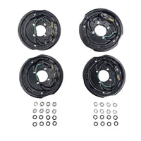 4 Pcs 10" Trailer Caravan Electric Brake Backing Plates With Park Brake Lever Fit For Alko Dexter Quality - image 2