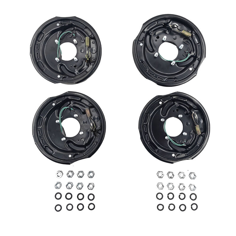 4 Pcs 10" Trailer Caravan Electric Brake Backing Plates With Park Brake Lever Fit For Alko Dexter Quality - image 2