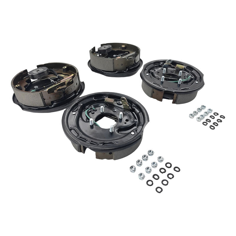 4 Pcs 10" Trailer Caravan Electric Brake Backing Plates With Park Brake Lever Fit For Alko Dexter Quality - image 4