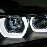 Black 3D LED DRL Angel-Eyes Projector Head Lights Fit For BMW 3-Series E91 E90 Sedan 2005-2008 - image 5
