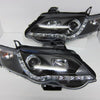 Black LED DRL Headlights Fit For Ford Falcon FG Sedan FPV XR6 XR8 2007-2014