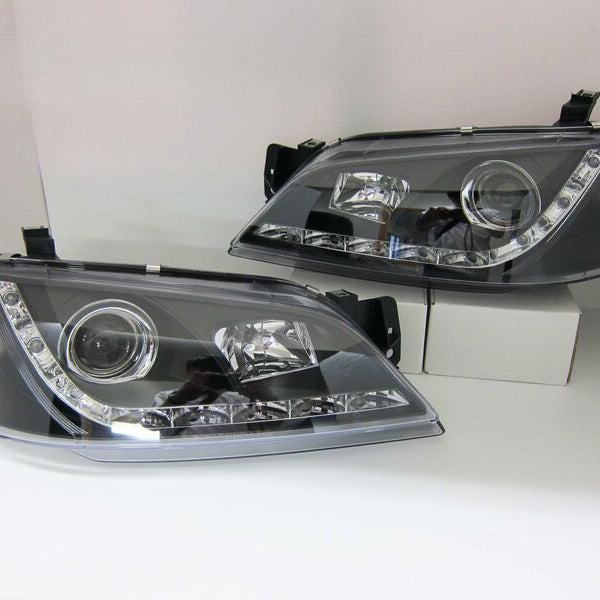 DRL LED Head Lights Fit For Ford Falcon BA BF Farimont FPV Sedan Ute 2002-2006 - image 2