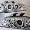 Clear LED Projector Angle Eyes Head Light Fit For Honda Civic EG SI SIR VTI 1991-1995