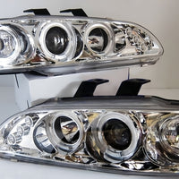 Clear LED Projector Angle Eyes Head Light Fit For Honda Civic EG SI SIR VTI 1991-1995 - image 1
