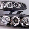 Black LED Projector Angle Eyes Headlights Fit For Honda Civic EG Si SiR Vti 1992-1995