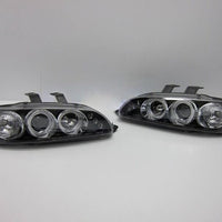 Black LED Projector Angle Eyes Headlights Fit For Honda Civic EG Si SiR Vti 1992-1995 - image 2