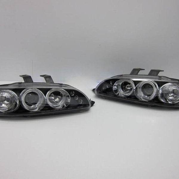 Black LED Projector Angle Eyes Headlights Fit For Honda Civic EG Si SiR Vti 1992-1995 - image 2