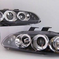 Black LED Projector Angle Eyes Headlights Fit For Honda Civic EG Si SiR Vti 1992-1995 - image 3